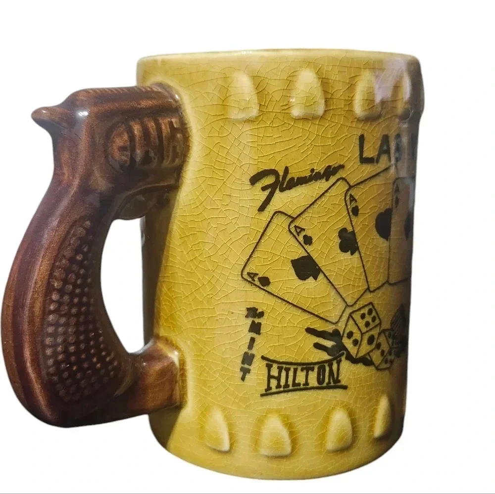 Vintage Las Vegas Souvenir, Vintage Western Mug, Gun Handle, Nevada Cup- RARE!!